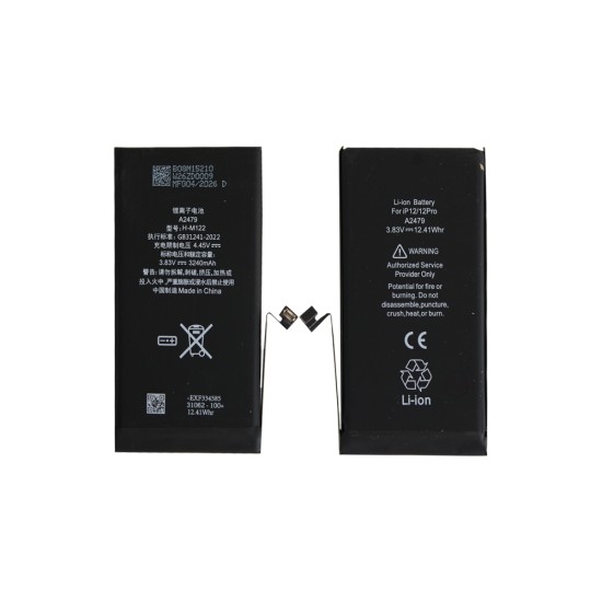 Bateria A2479 para Apple iPhone 12/iPhone 12 Pro com Diagnóstico Não Apresenta Erros 3240mAh